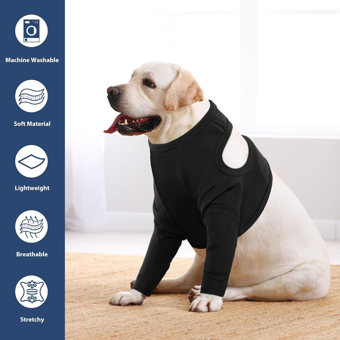 IDOMIK Dog Recovery Suit for Front Legs,Dog Recovery Sleeve Elbow