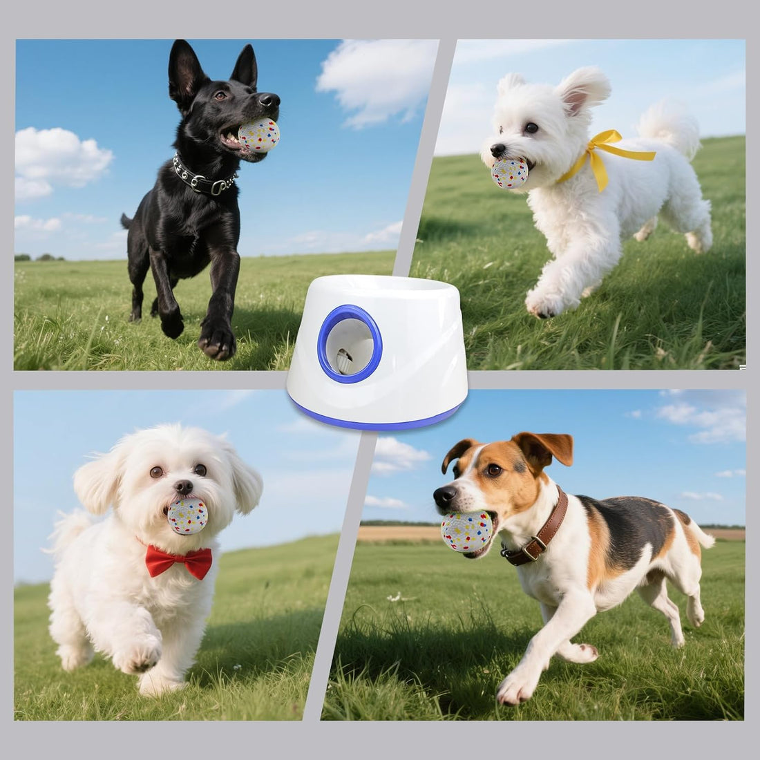 DRK INNOTECK Dog Ball Launcher - Automatic Ball Thrower for Dogs