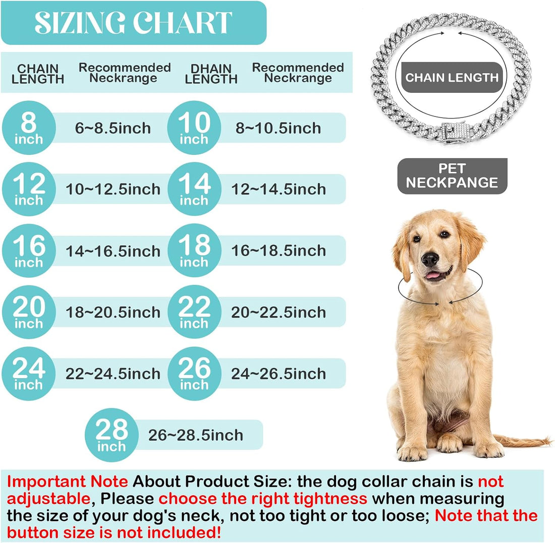 Tallew Dog Chain Cuban Dog Collar Pet Chain Necklace