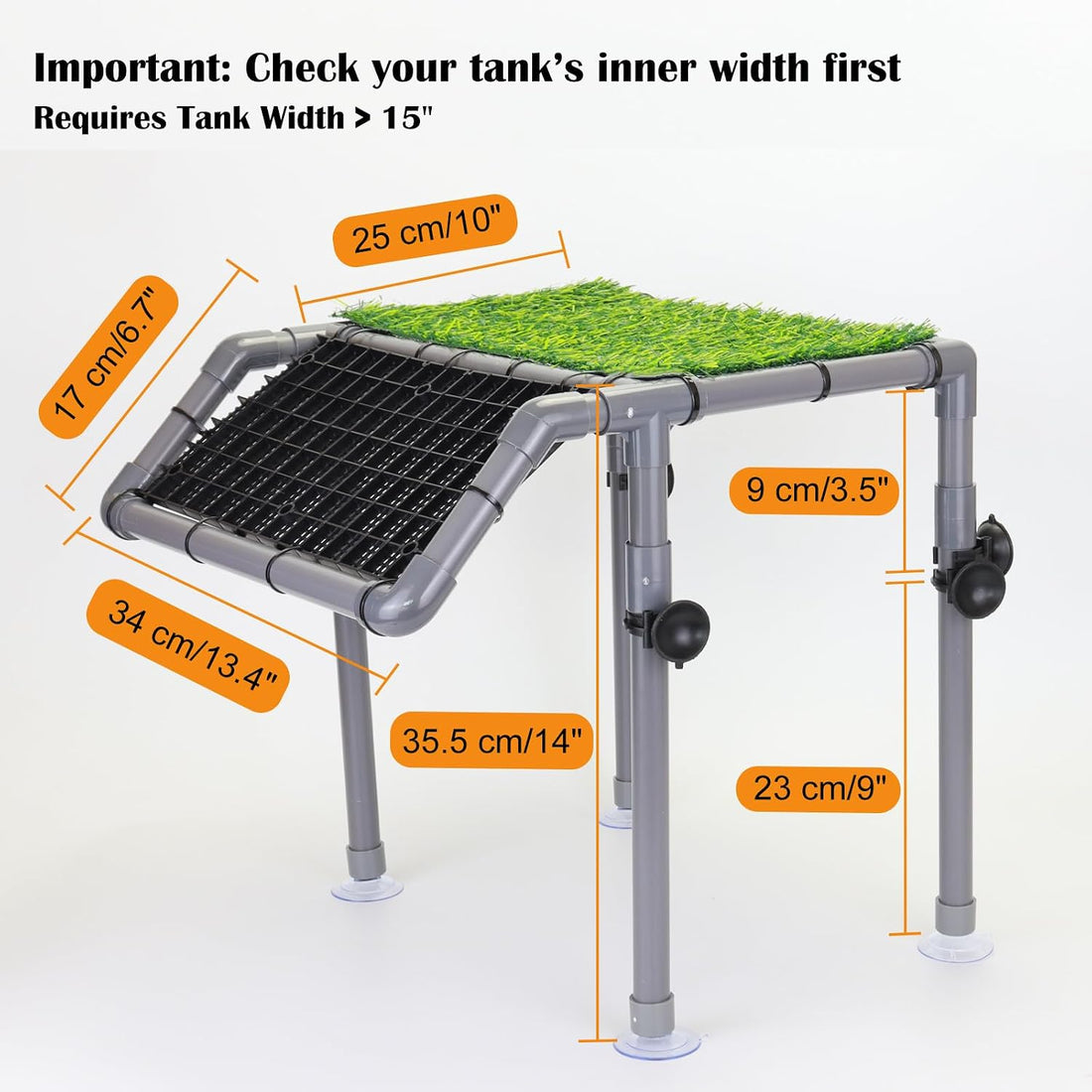 Extra Large Turtle Basking Platform with Artificial Grass