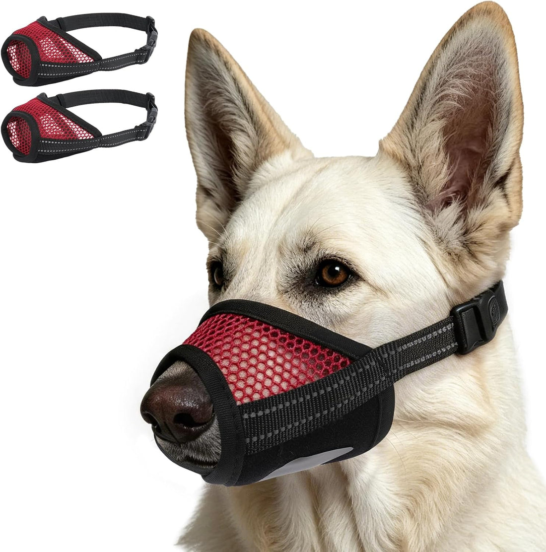 2 Pack Air Mesh Breathable Drinkable Dog Muzzle for Small Dogs