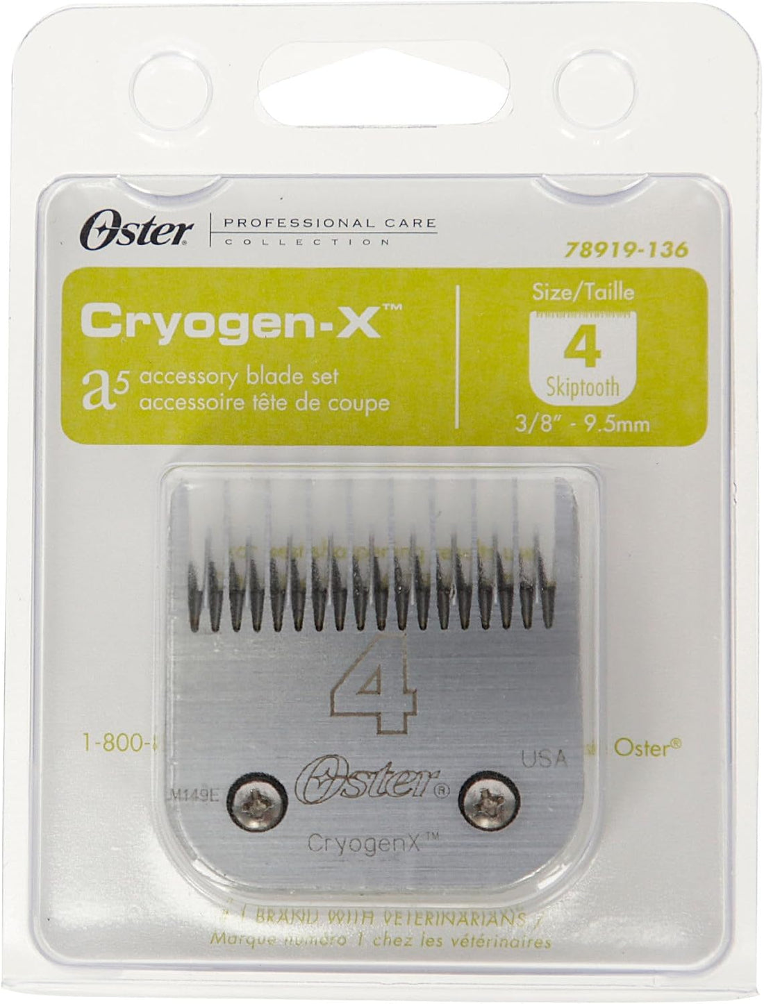 Oster CryogenX Professional Pet Clipper Blade, Size 50