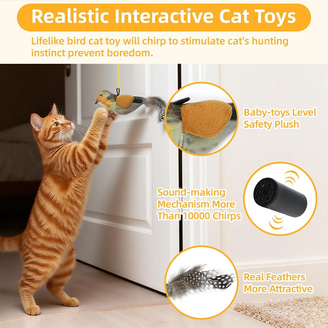 Tocirelo Interactive Cat Toys Bird