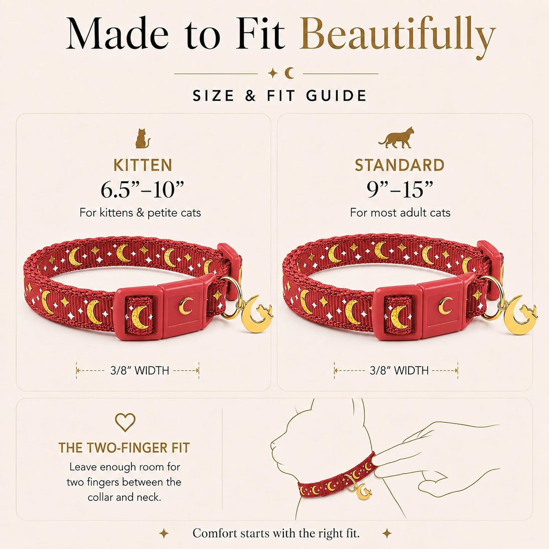 Breakaway Cat Collar with Bell for Kittens & Cats