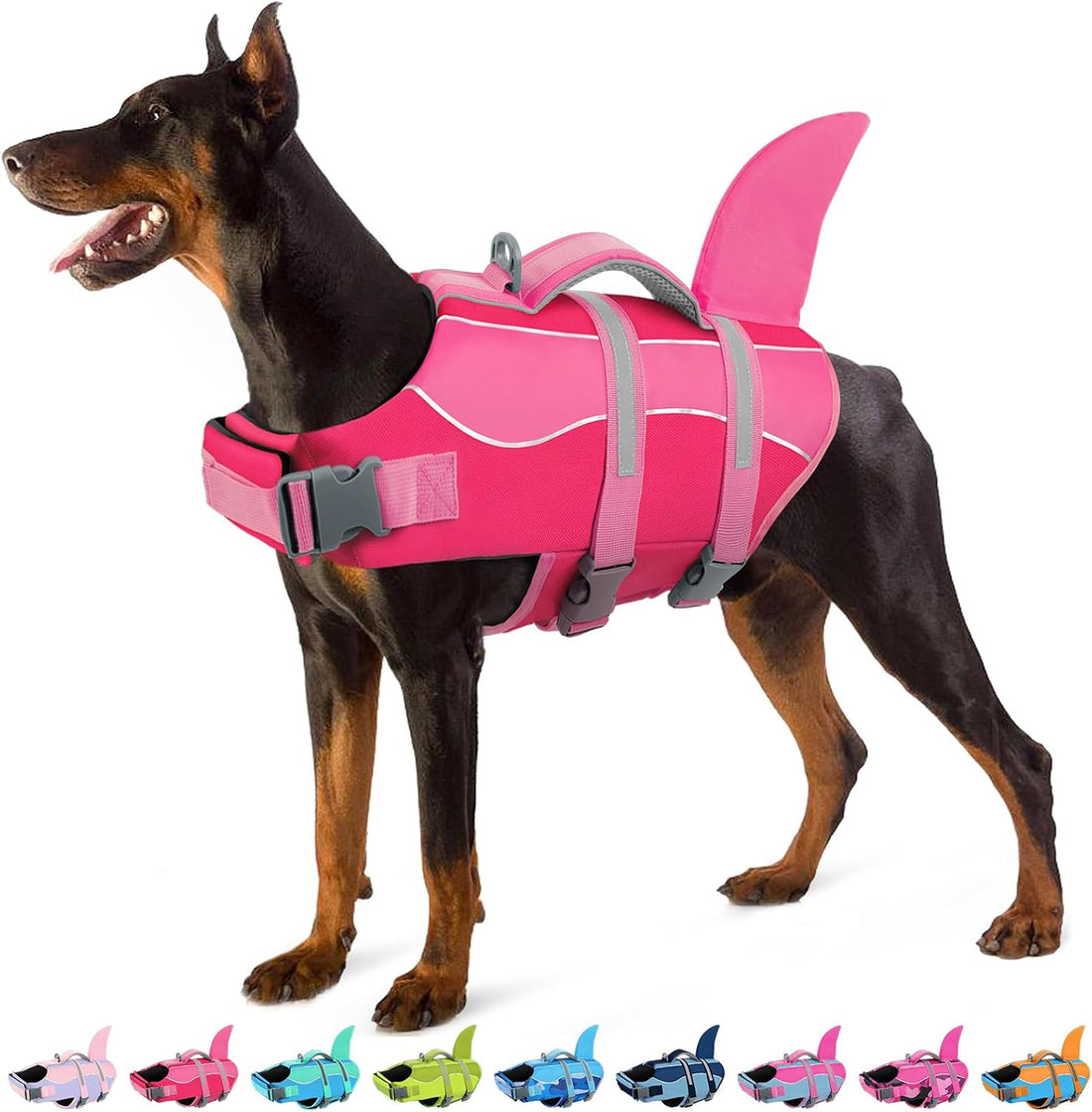 Dog Life Jacket - Shark Dog Life Vest for Swimming Boating