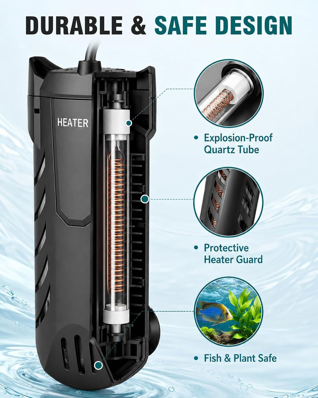 300W Aquarium Heater, Fish Tank Heater