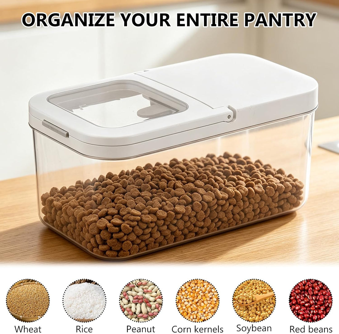YEXEXINM Pet Food Storage Container with Lid & Scooper 5-7.5lbs/6L