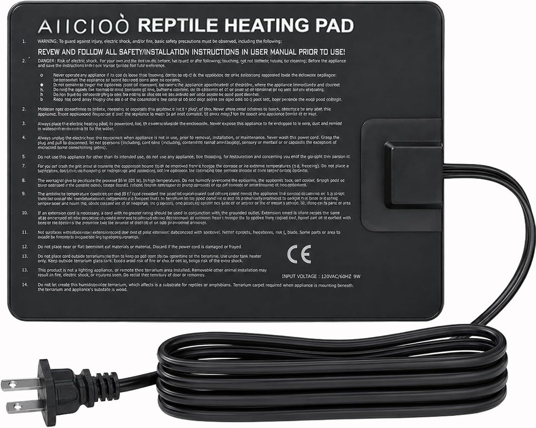 Aiicioo Reptile Heating Pad - Hermit Crab Heater Heat Mat