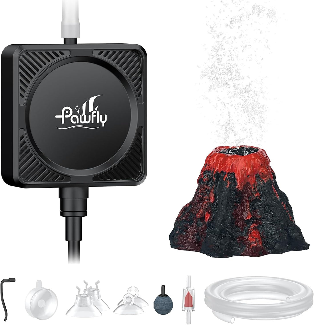 Pawfly Nano Silent Aquarium Air Pump, Mini Bubbler with Accessories