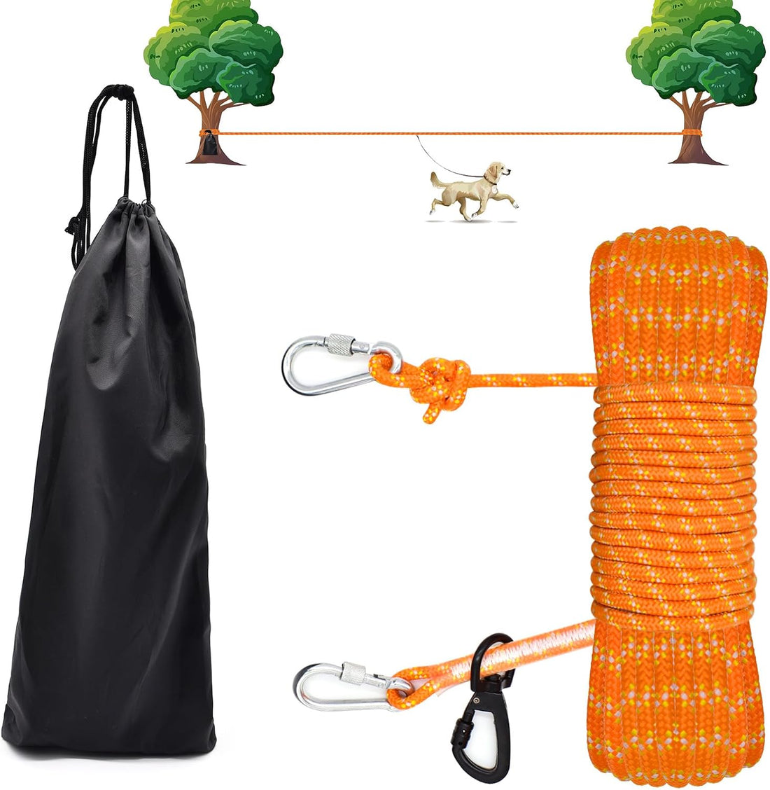 Upgraded Dog Tie Out Cable for Camping