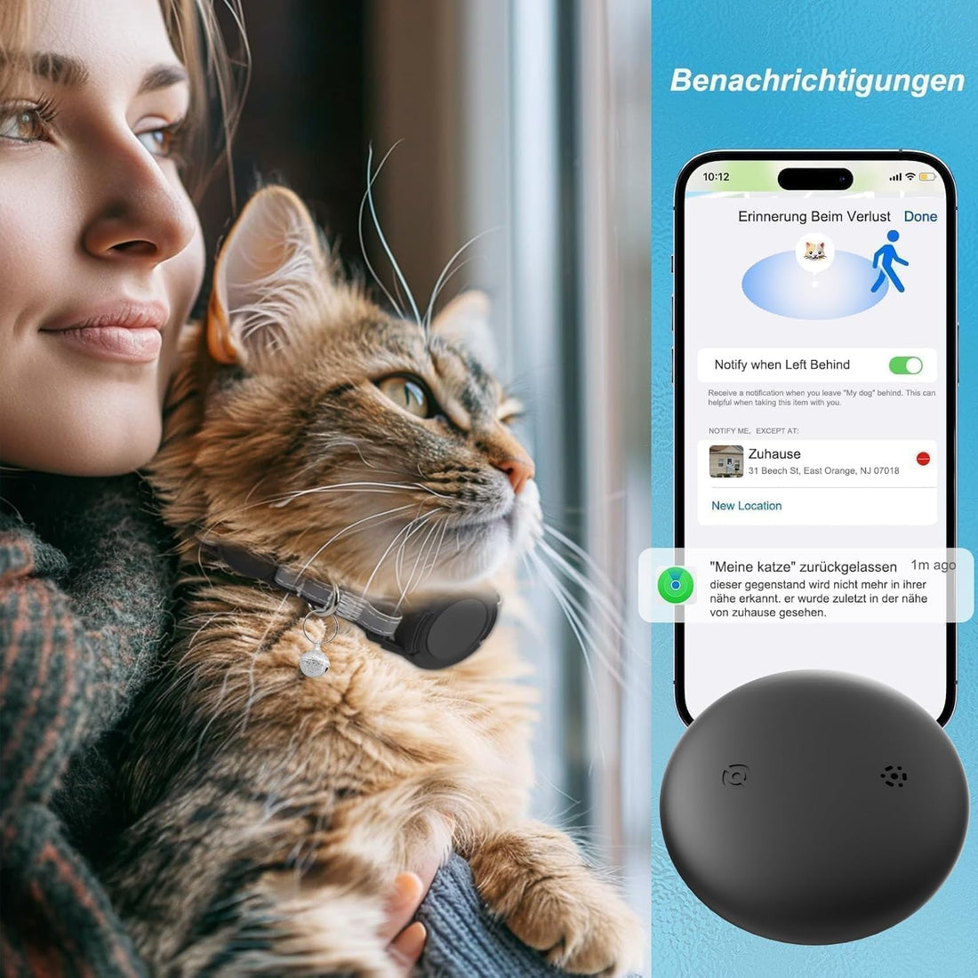 GPS Cat Tracker Collar, (iOSโOnly) Smart Pet Activity Tracking
