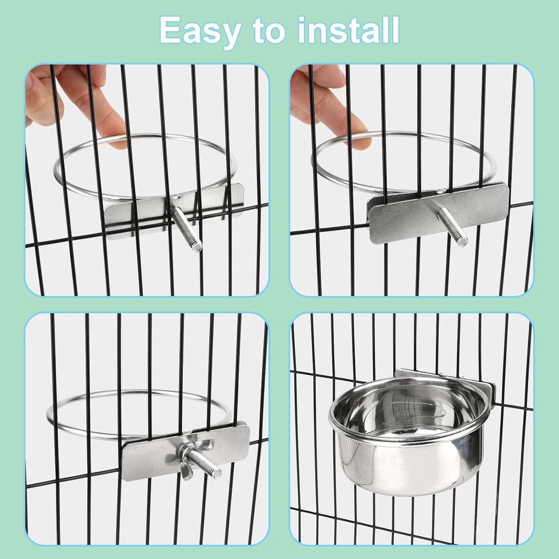 Hypeety Automatic Bird Feeder No Mess Parakeet Cage Seed Food