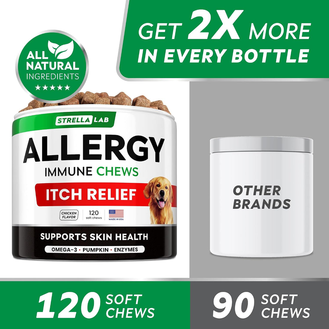 StrellaLab Dog Allergy & Itching Relief