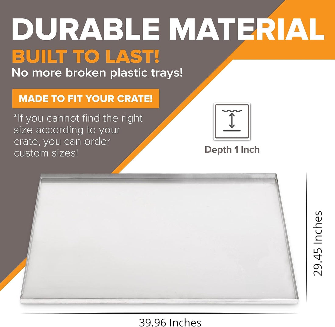 Metal Dog Crate & Kennel Replacement Tray/Pan, Galvanized