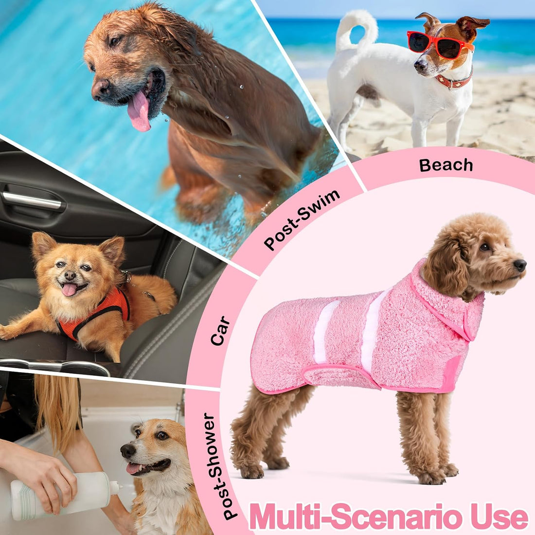 Unicorn Catcher Dog Bathrobe Super Absorbent Quick Drying Robe