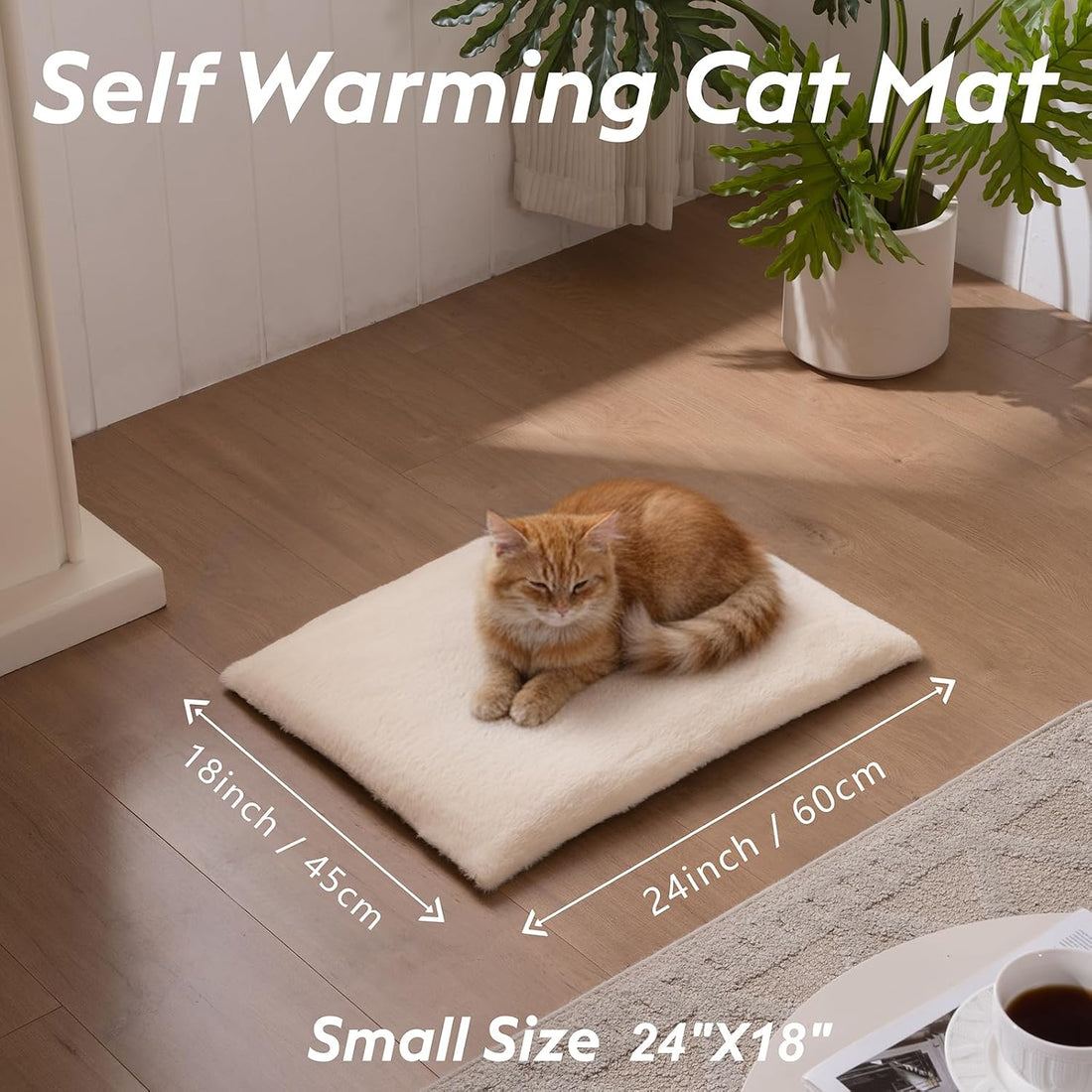 FunFurry Self Warming Cat Bed, Heating Cat Pad