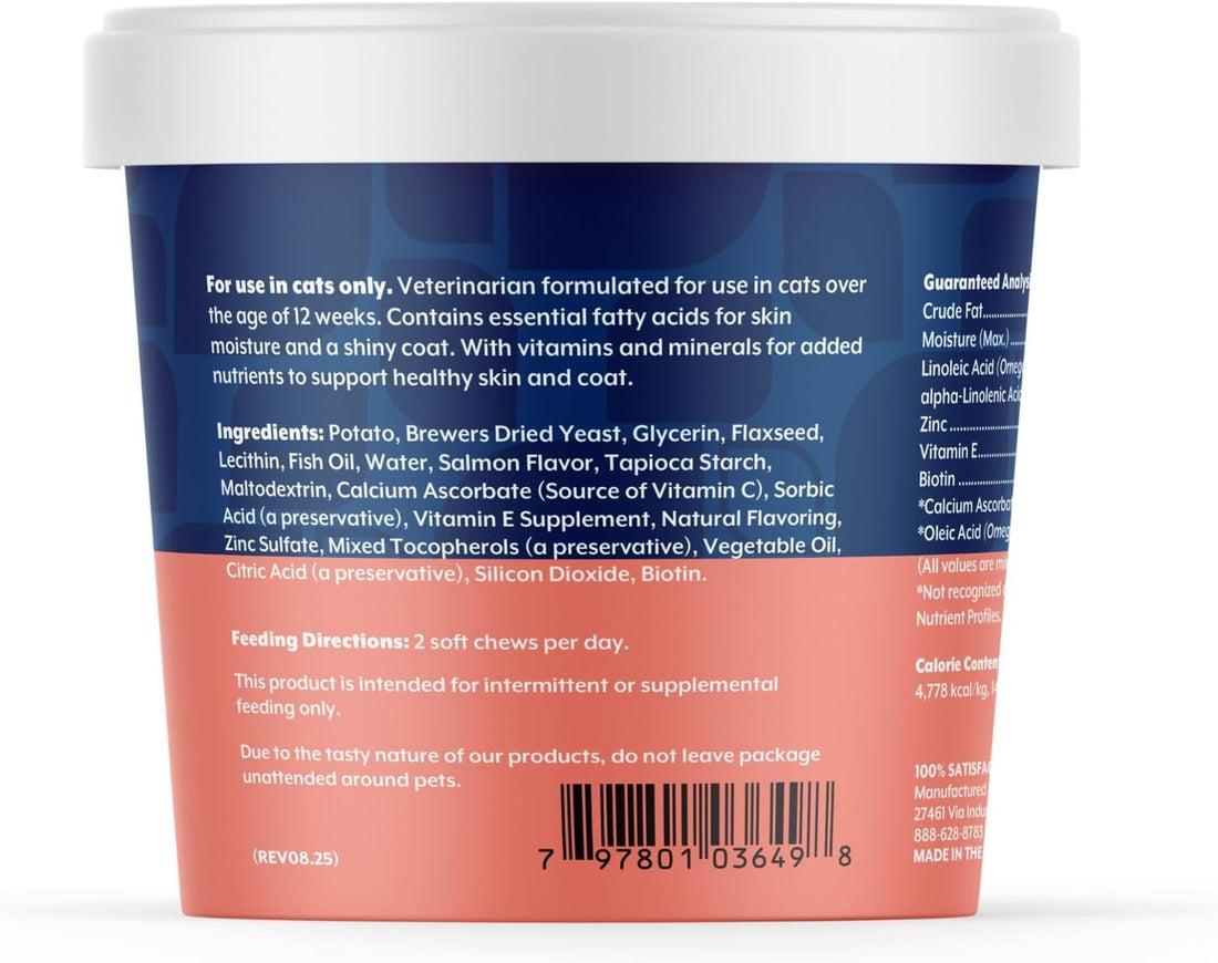NaturVet Skin & Coat Plus Omegas Supplement for Cats
