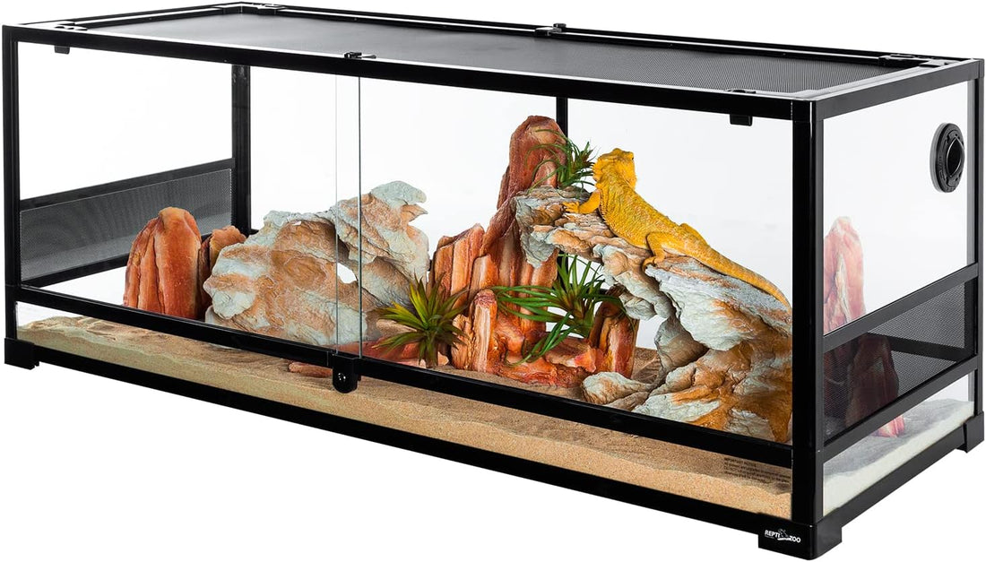 REPTI ZOO Reptile Tempered Glass Extra-Long Terrarium Habitats 48" x
