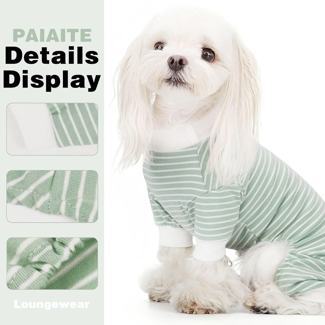 Paiaite Blue Striped Dog Pajamas