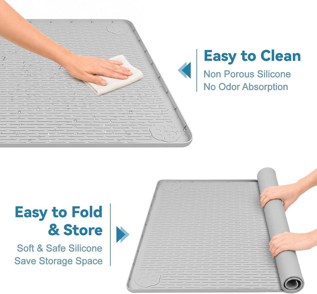 Silicone Dog Pee Pad Holder 40" x 28" Potty Training Tray