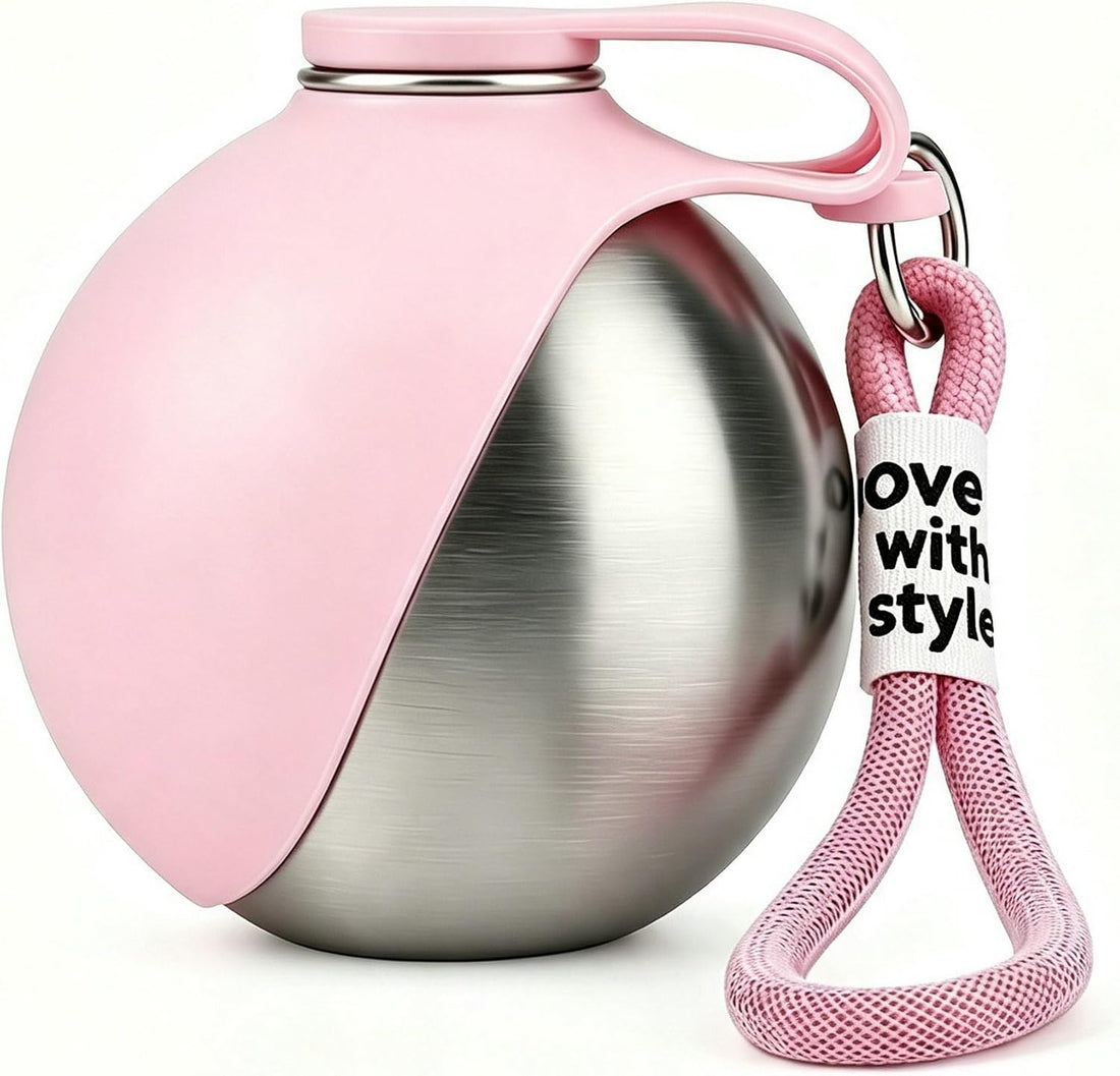 10 Oz Portable Stainless Steel Dog Water Bottle for Small Dogs