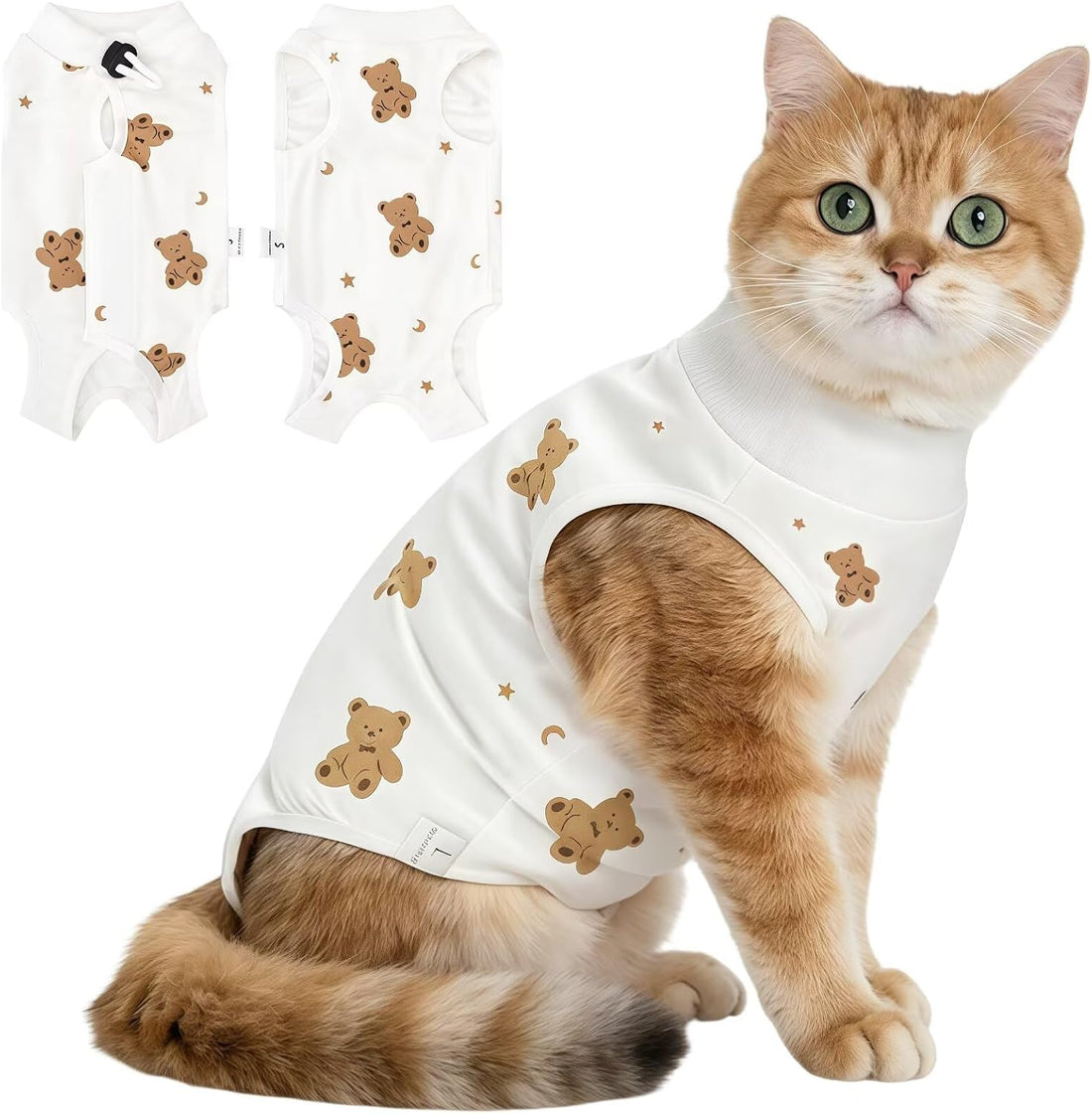 Cat Surgery Recovery Suits Kitten Onesie Body Suit for Cats After