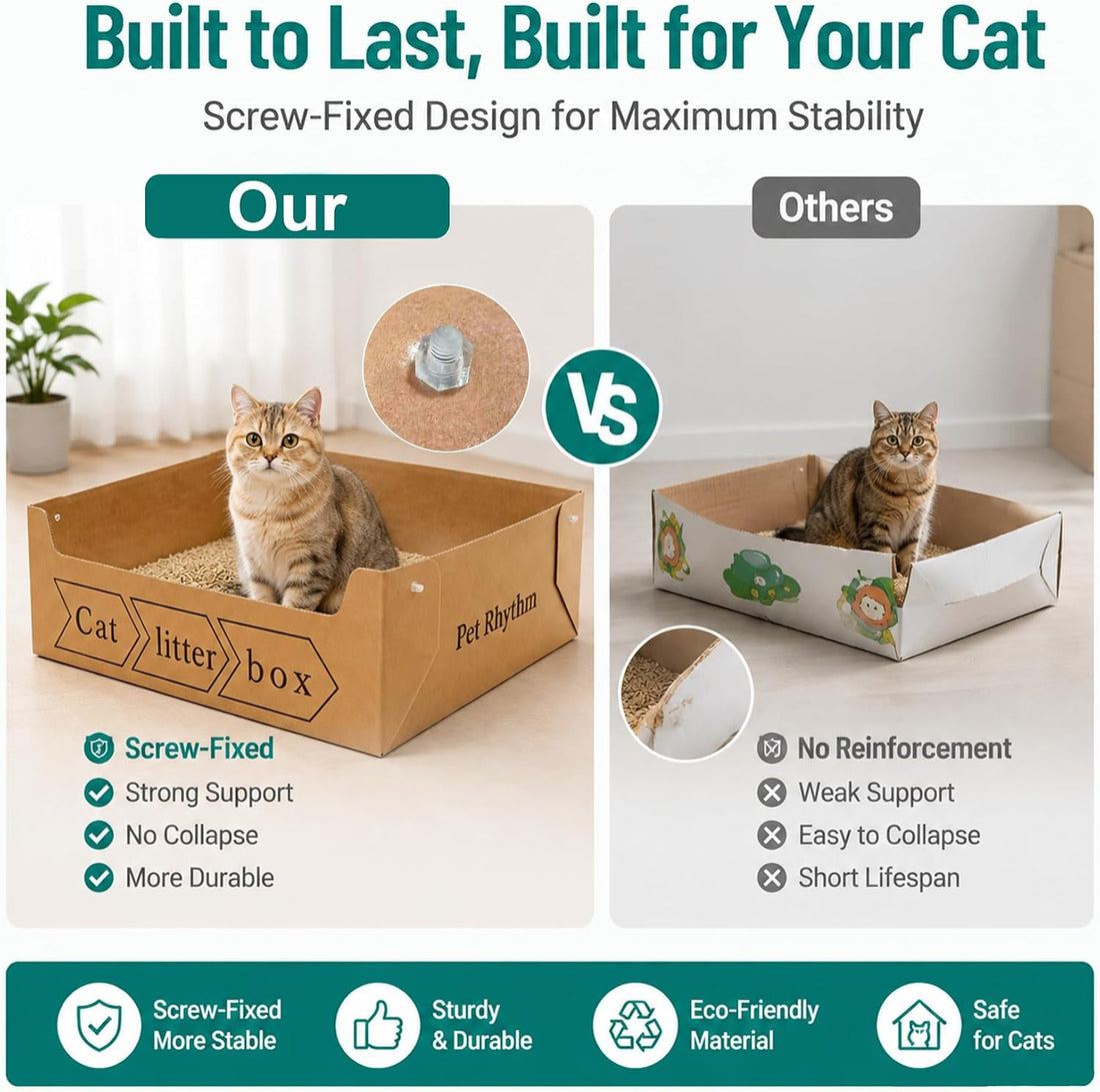 Disposable Cat Litter Box for Big Cats 3 Pack (20''x16''x6'')