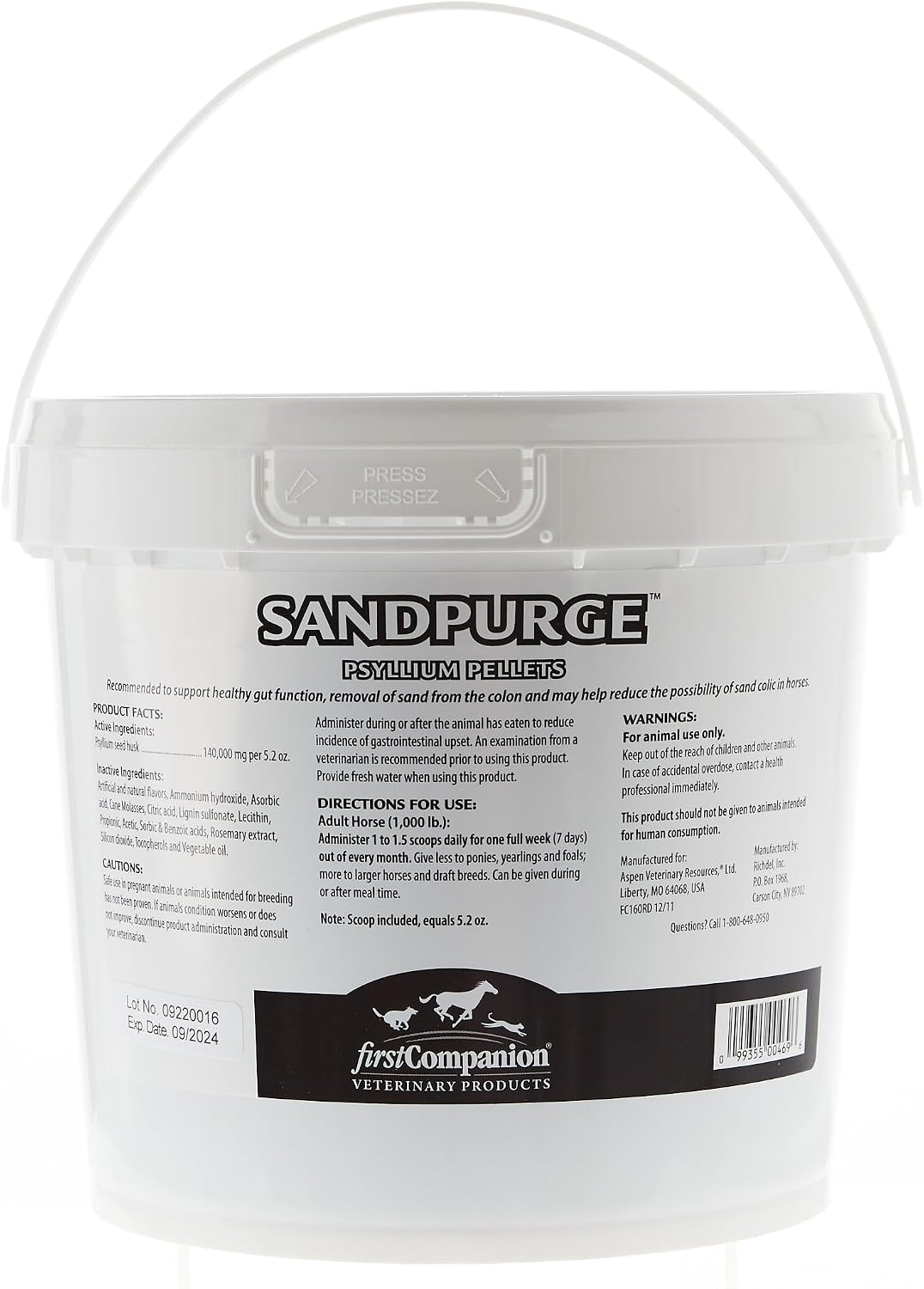 Veterinary Products SandPurge Psyllium Pellets 5lb 5lb