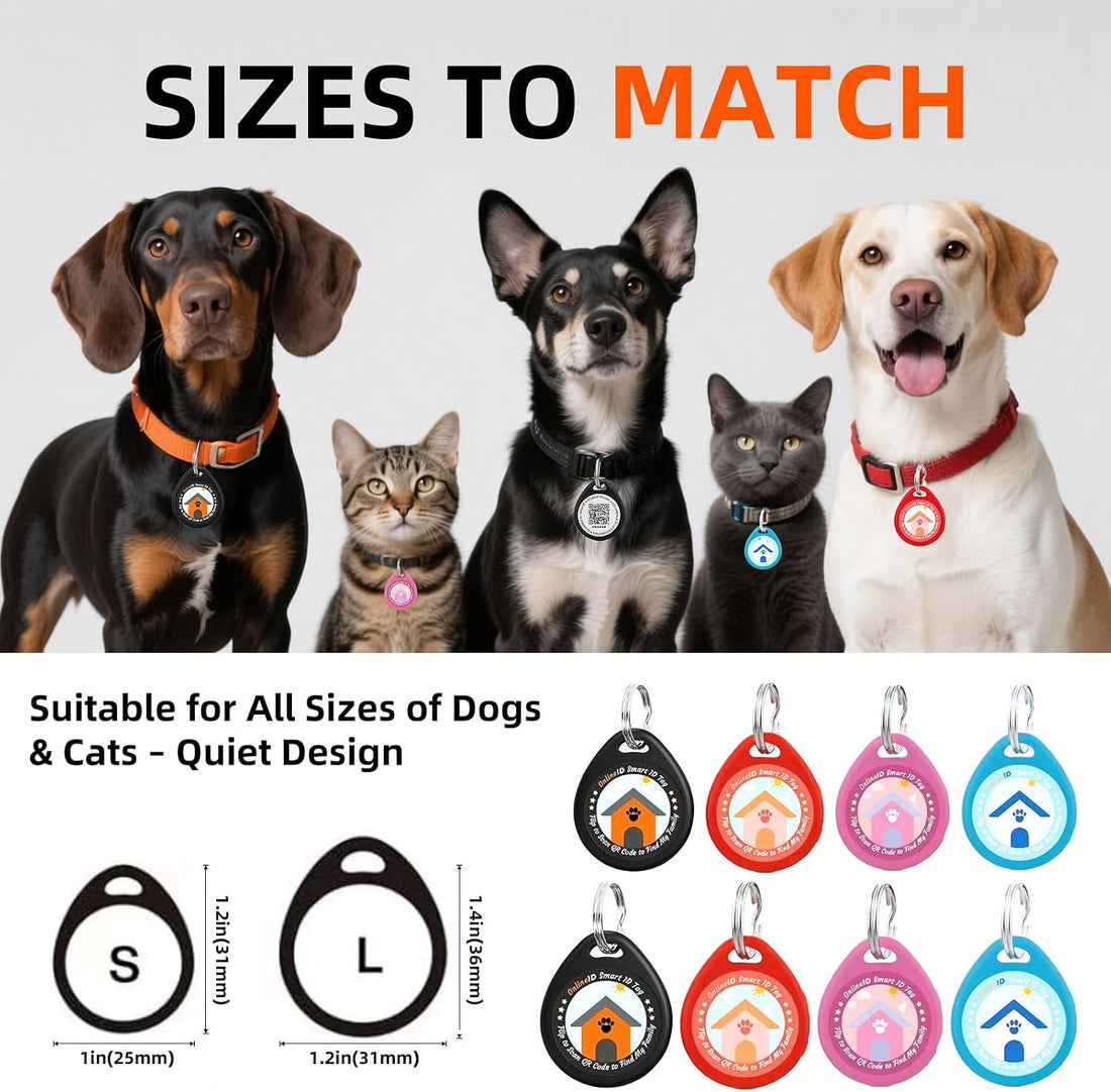 1 Pack Personalized Cat Tags,QR Code Pet ID Tags with Online Profile
