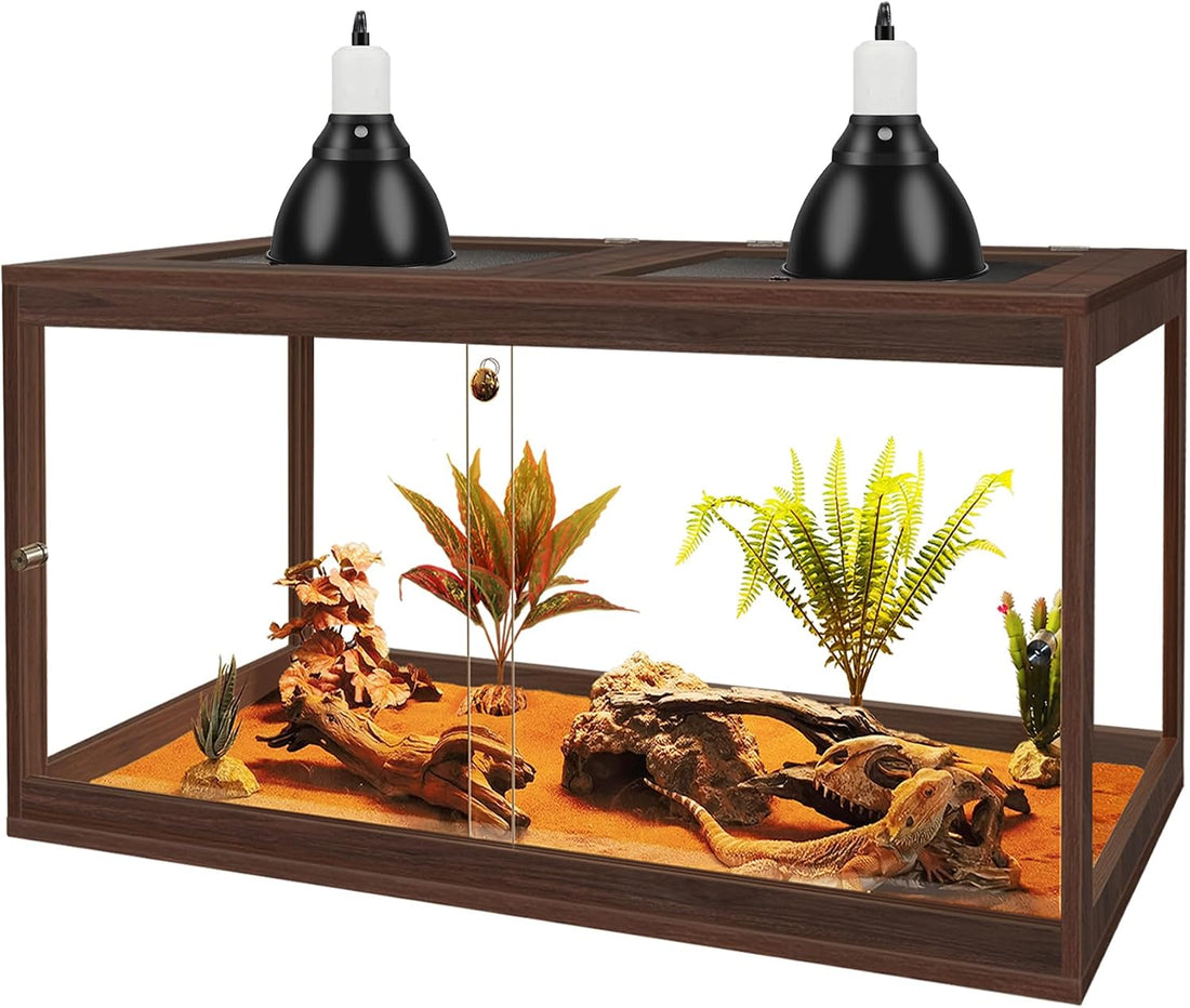 PROLEE Retile Tank,Bearded Dragon Tank,Lizard Tank with Metal Mesh
