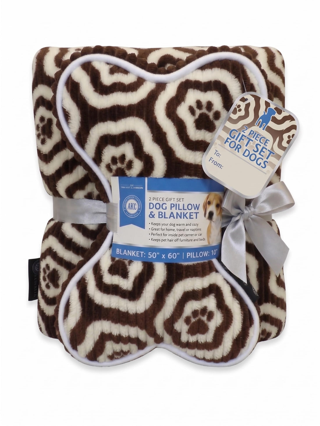 American Kennel Club 60''x50'' Pet Blanket & 10'' Pillow Set