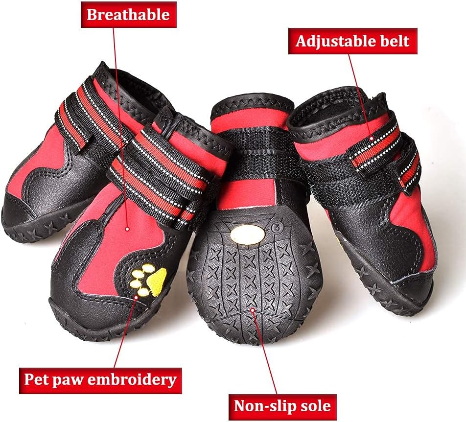 CovertSafe& Dog Boots & Paw Protectors Non-Slip Waterproof