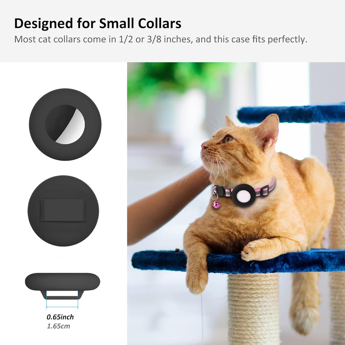 SimpleThings Compatible with Airtag Cat Collar Holder