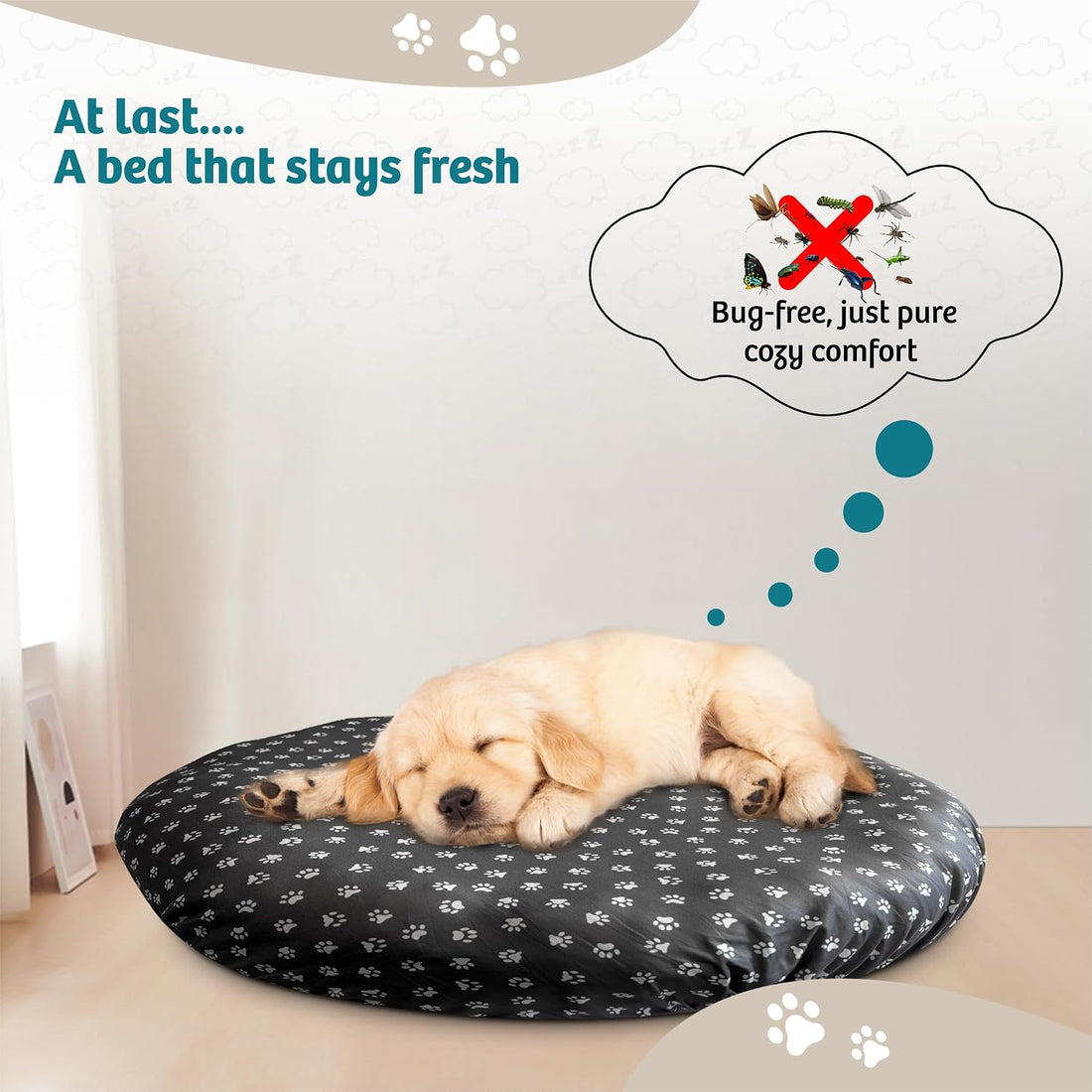 Round Dog Bed Covers Replacement Washable, Dog Bed Washable Cover