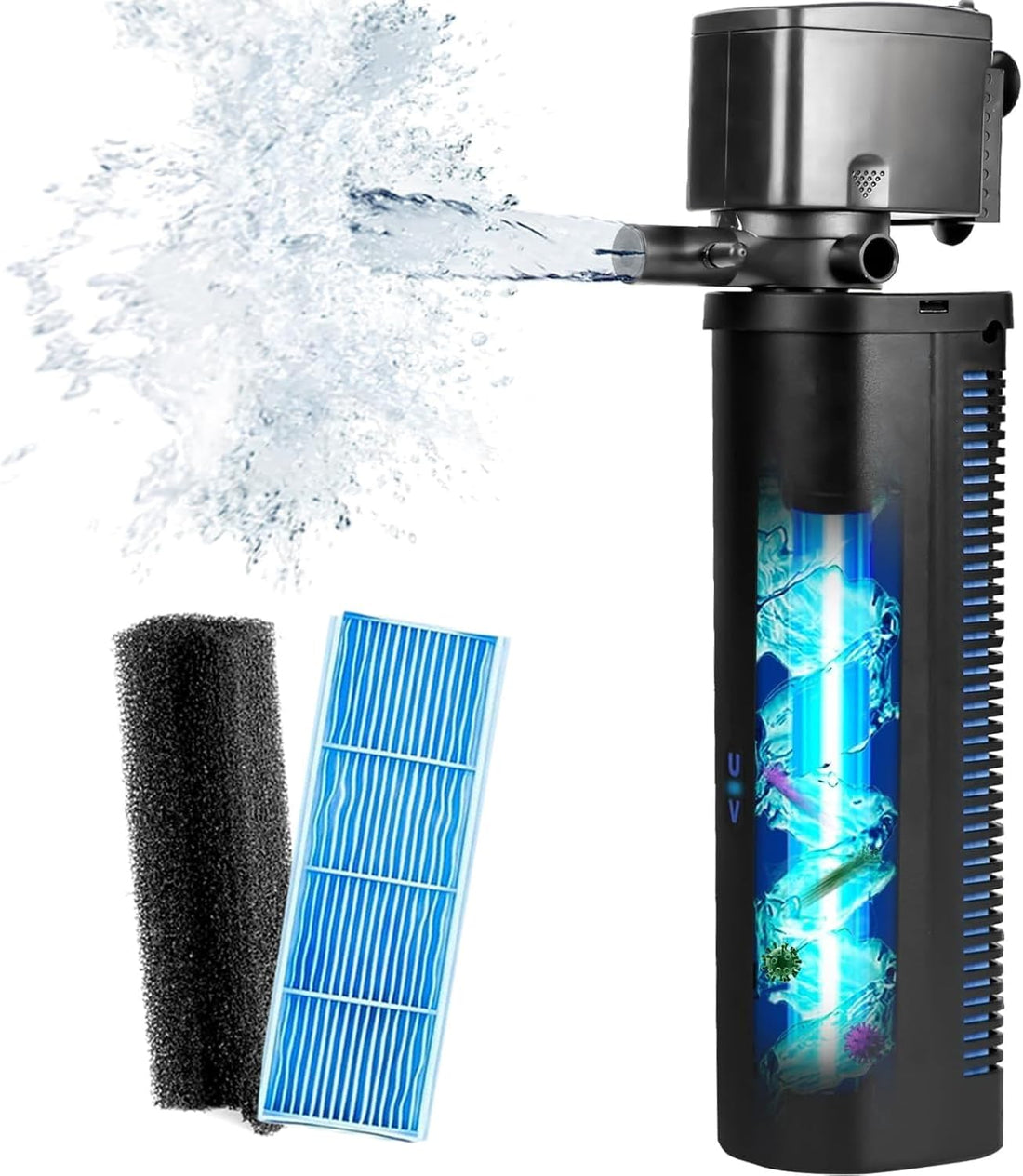 TARARIUM U-V Aquarium Filter for Fish Turtle Tank