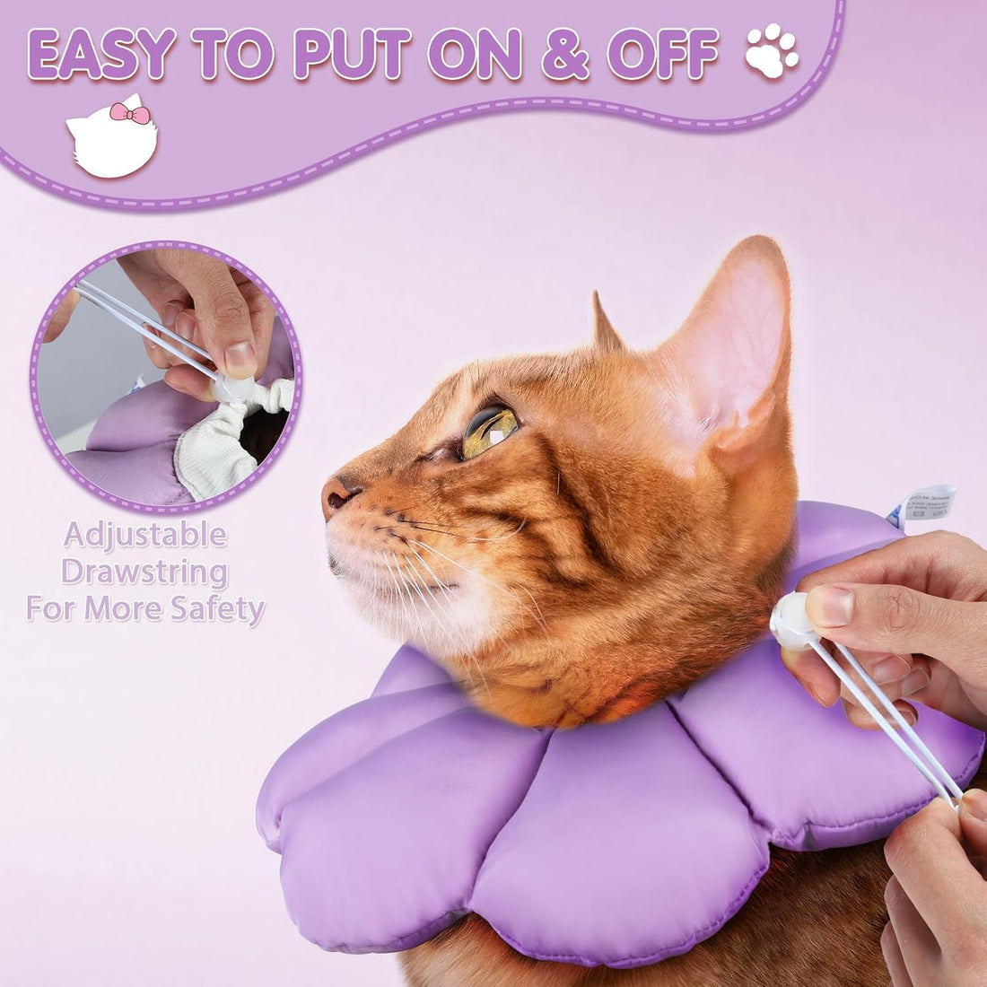 ANWA Cat Cone Collar Soft, Waterproof Cat Recovery Collar