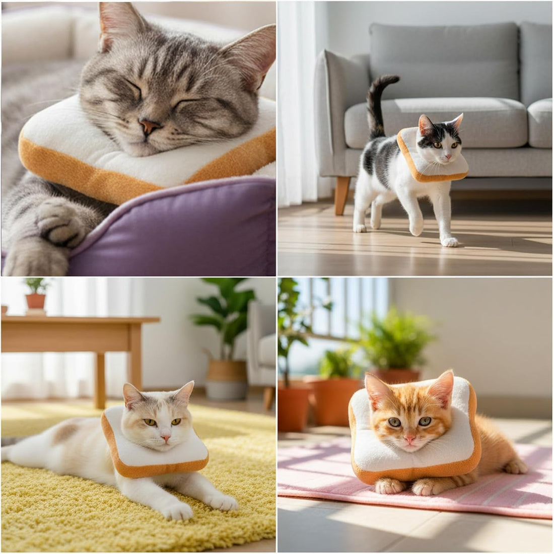 Adjustable Cat Cone Soft Cat Recovery Collar Kitten Cones After