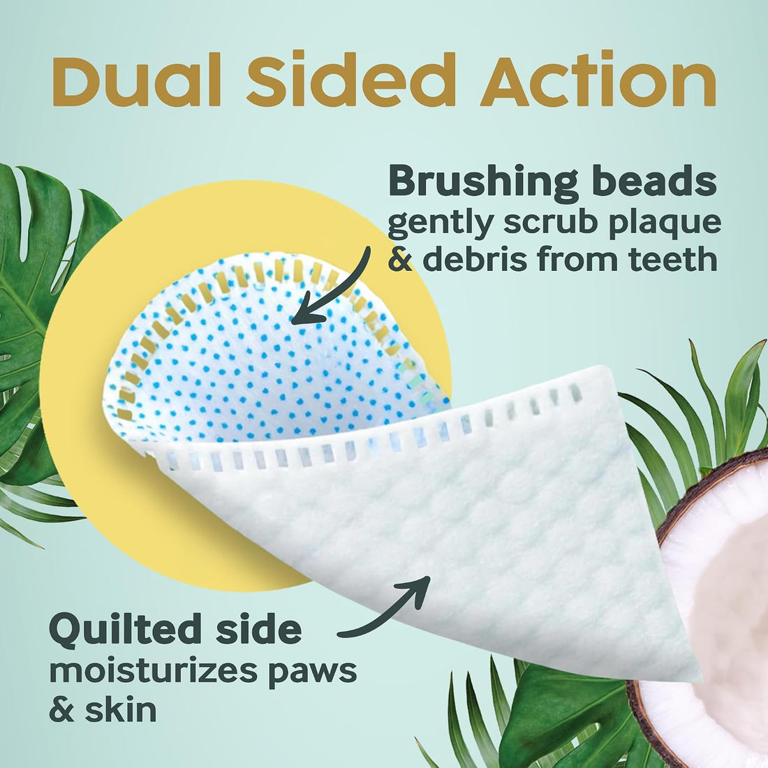 Cocopup Dog Teeth Cleaning Wipes | Pet Dental Finger Wipes