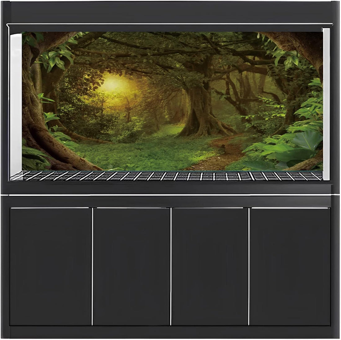 36x18 in Forest Terrarium Backdrop Green Tree Reptile Habitat