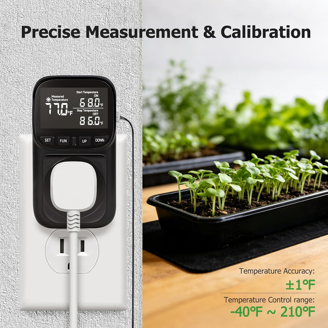 Reptile Thermostat Temperature Controller Digital Timer Outlet Plug