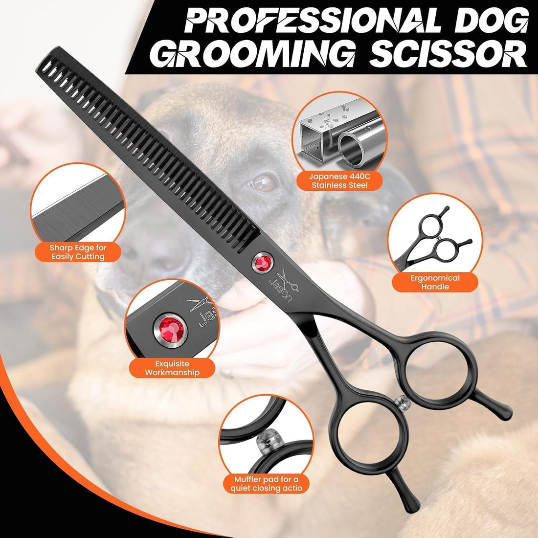 JASON 7" Dog Grooming Scissor