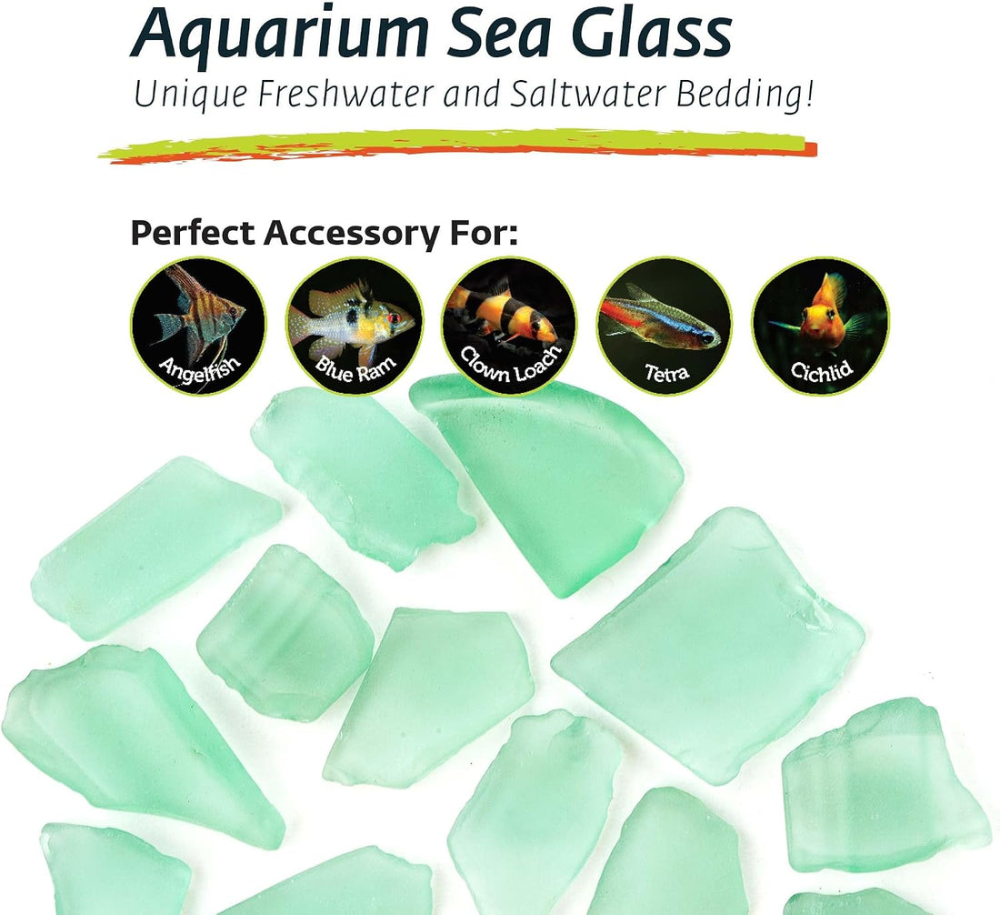 Galapagos (05133 Aquarium Sea Glass, Sage Green, 4lb Bag