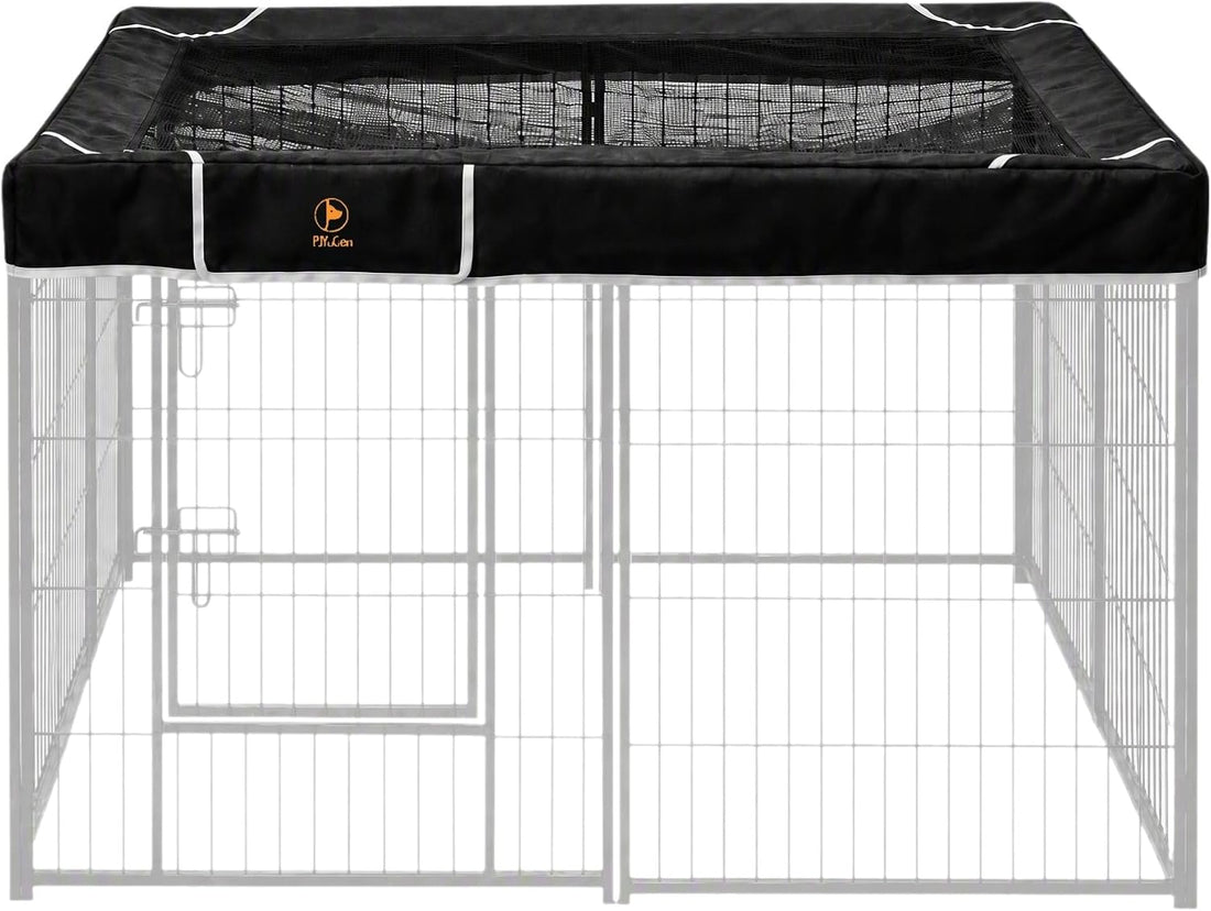 PJYuCien Square Playpen Top Cover for 24'' Width 8 Panel Pen, Black