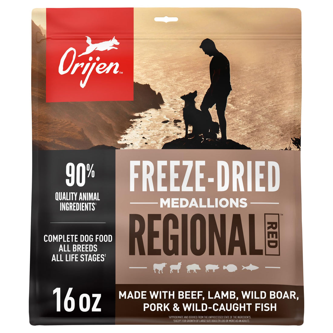 ORIJEN Grain Free High Protein Freeze Dried Dog Food & Topper