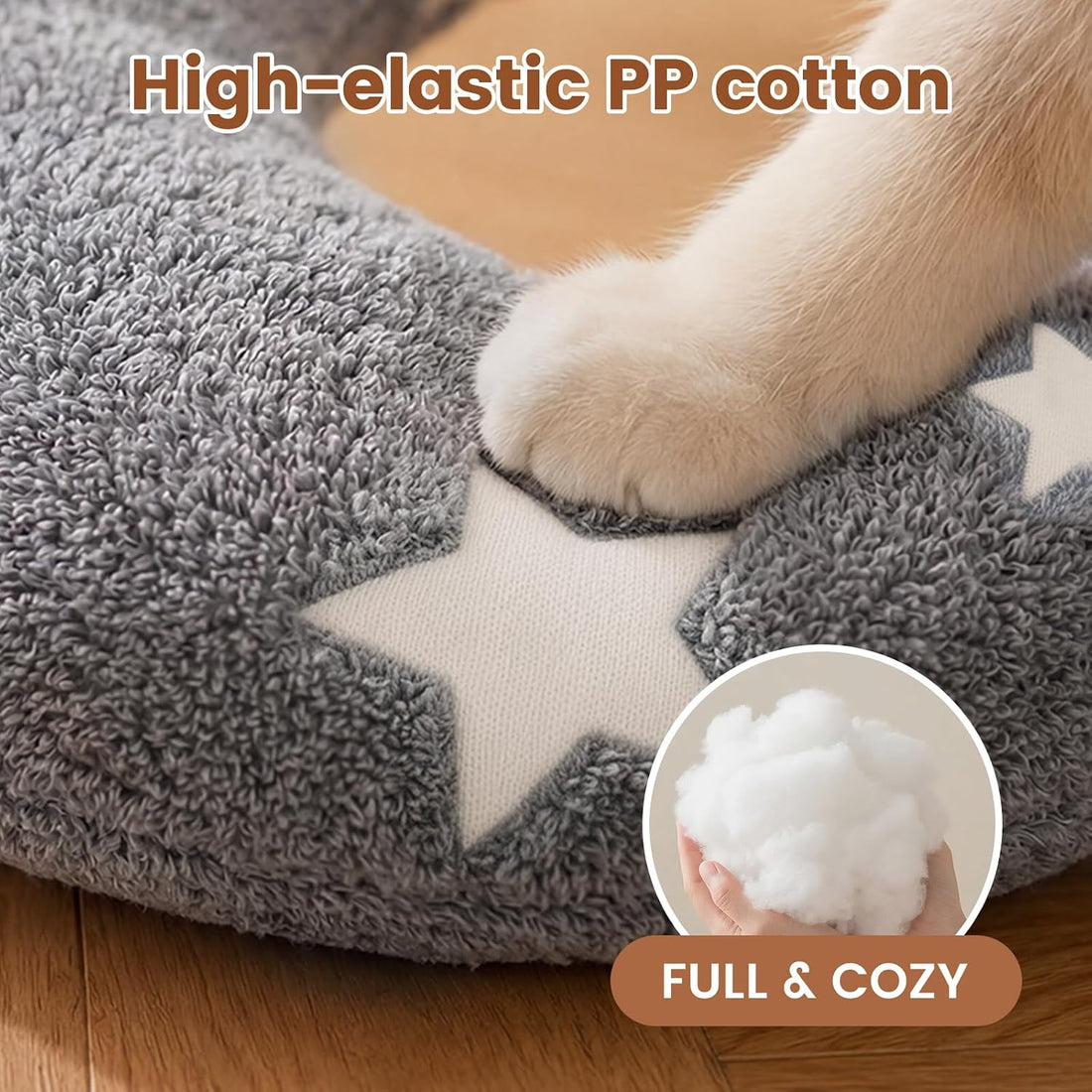 Moon-Shaped Calming Pillow for Cats Soft and Neck-Friendly Dog Pillows
