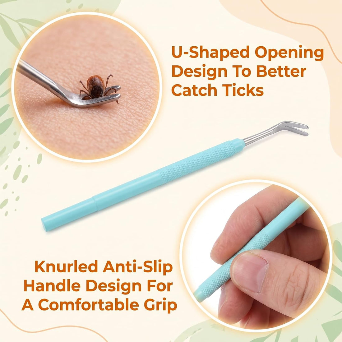 InnoHHustle 2 Pcs Tick Removal Tool Kit for Dogs, Cats & Humans