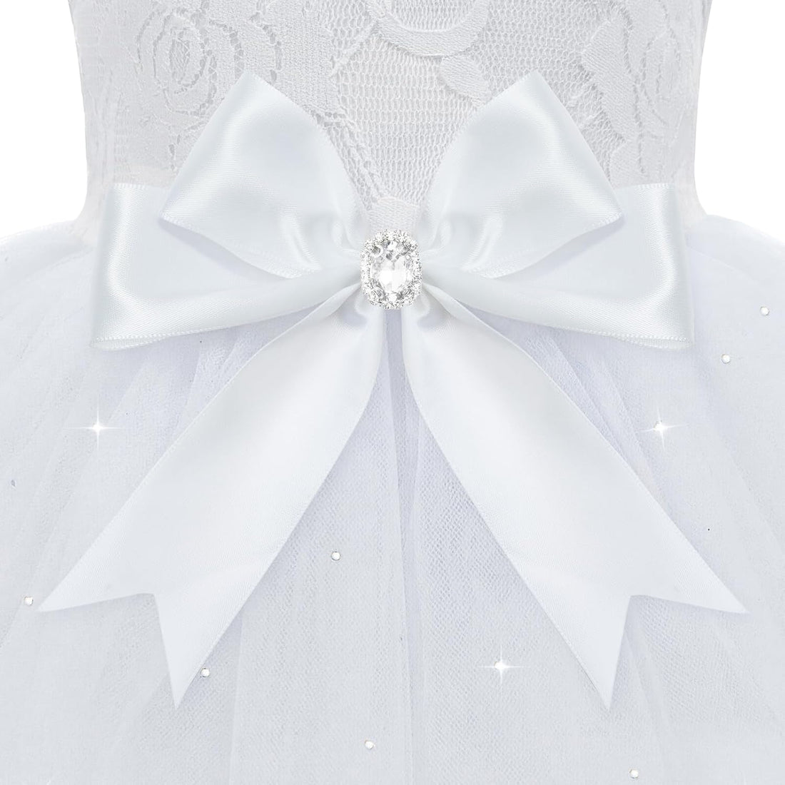 XPUDAC Dog Wedding Dress for Small Medium Dogs Girl, White, S
