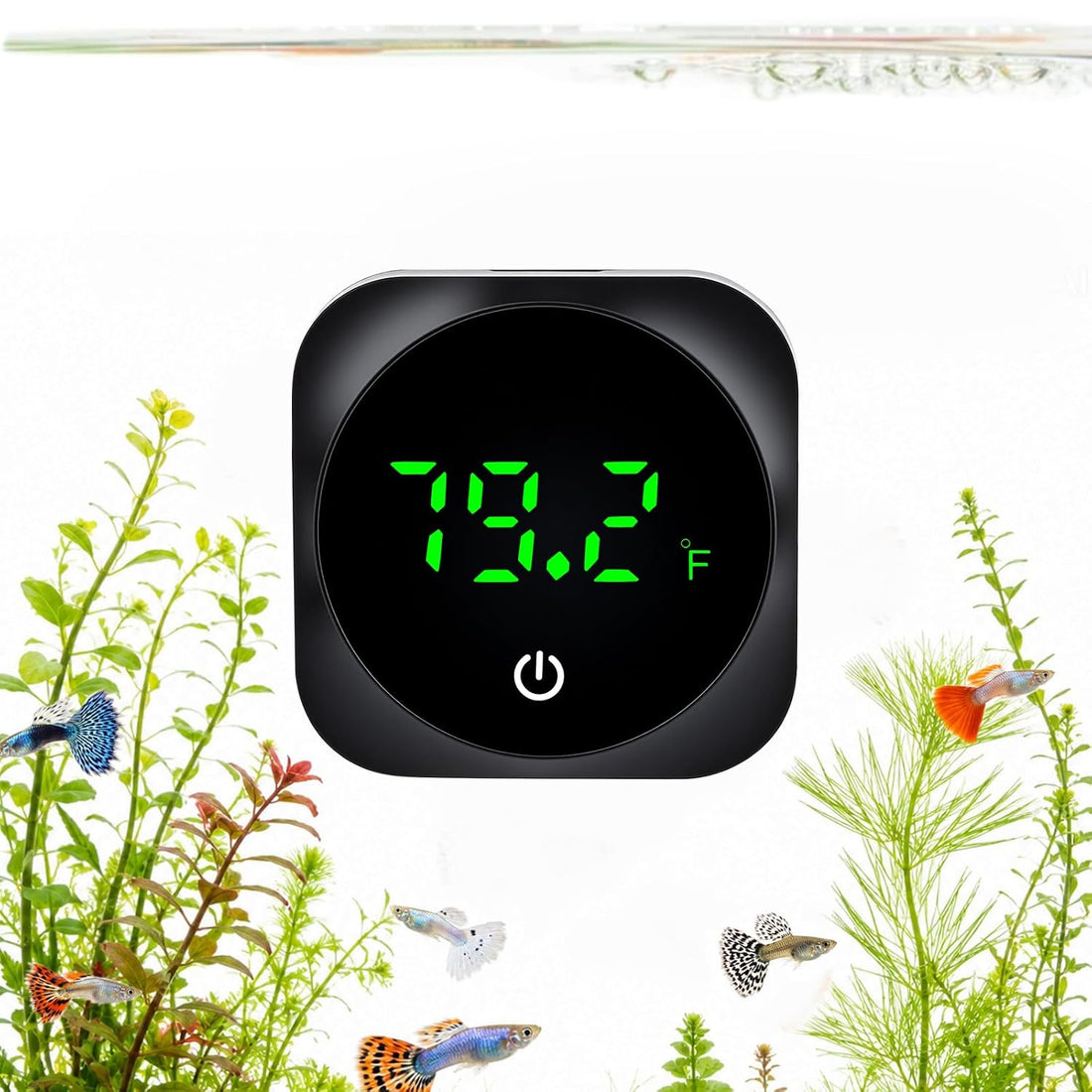 Digital Aquarium Thermometer, Stick-on Fish Tank Water Thermometer
