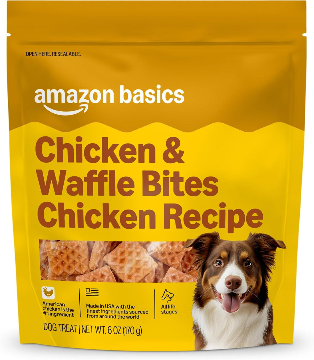Basics Dog Treats Chicken and Waffle Bites 12oz (Previously Wag)
