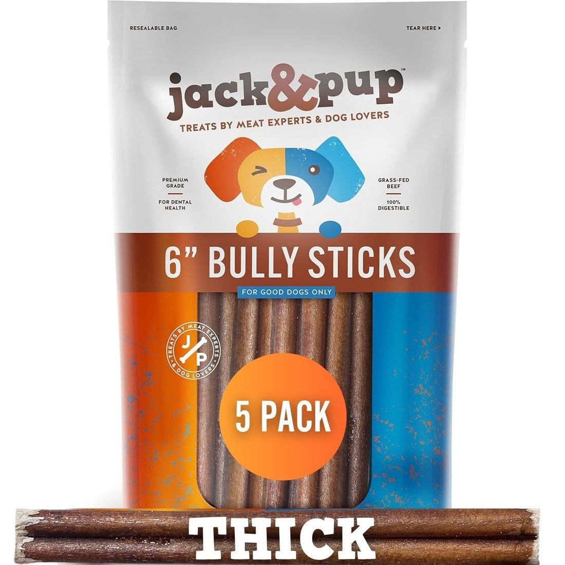 Jack&Pup Bully Sticks for Dogs